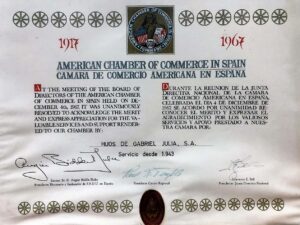 Diploma Cámara de Comercio Americana 1967 / 1967 American Chamber of Commerce Diploma